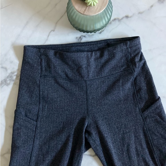 Lululemon Fast and Free Herringbone Grey Leggings - Picture 5 of 5